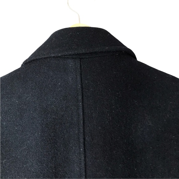 Anthropologie Celestial Deep Navy Pea Coat Jacket Wool Blend Button Fron… - Picture 13 of 16